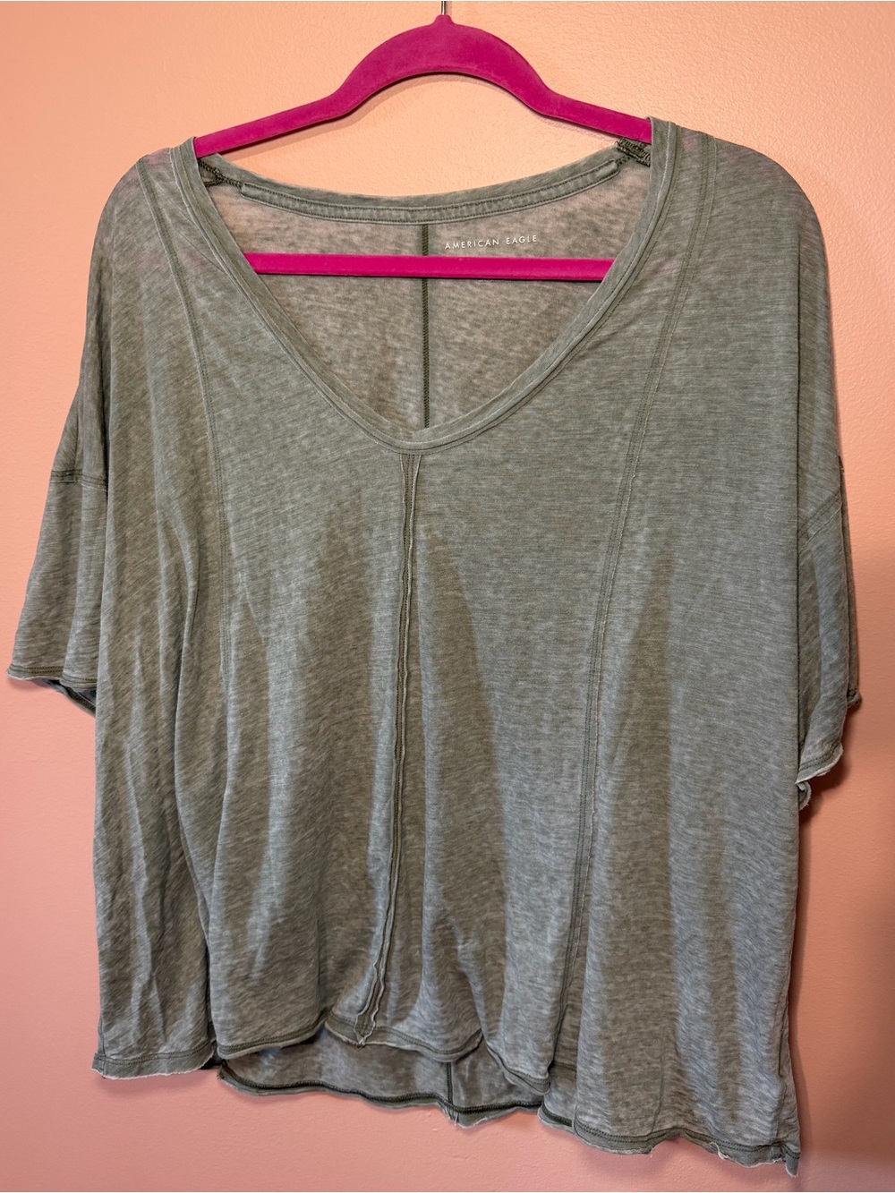 American Eagle Women's Relaxed V-Neck Top